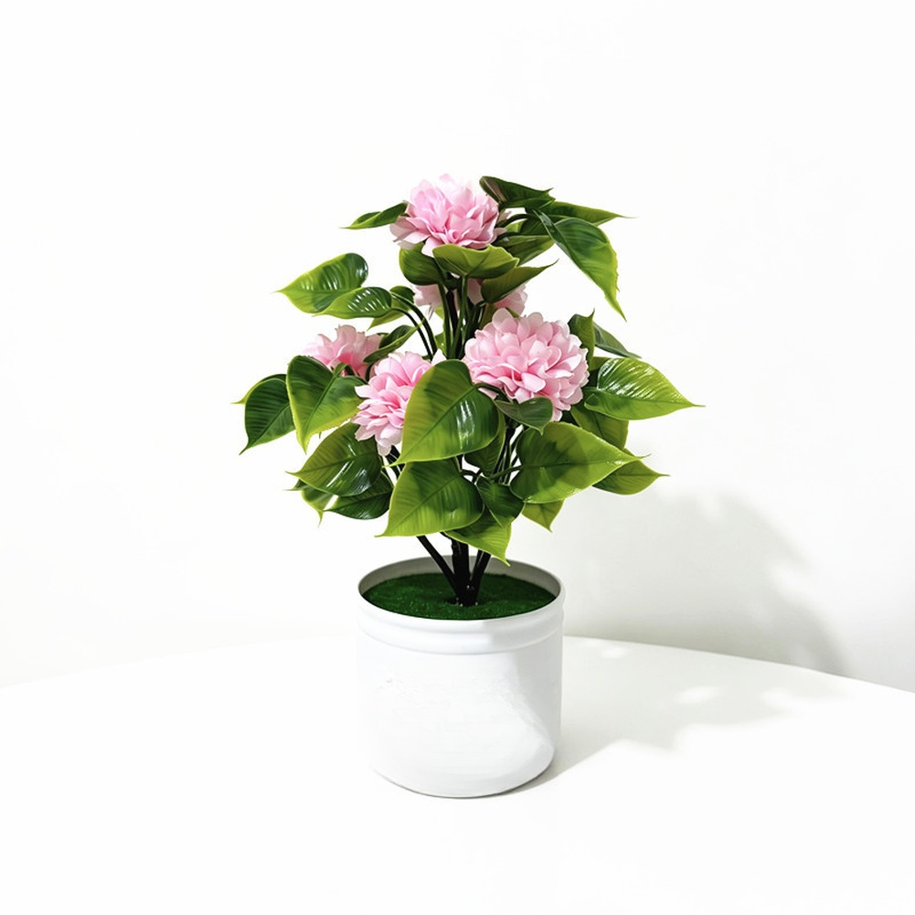 Bonsai Garden Design - Artificial Chrysanthemum Flowers in Round Letter
