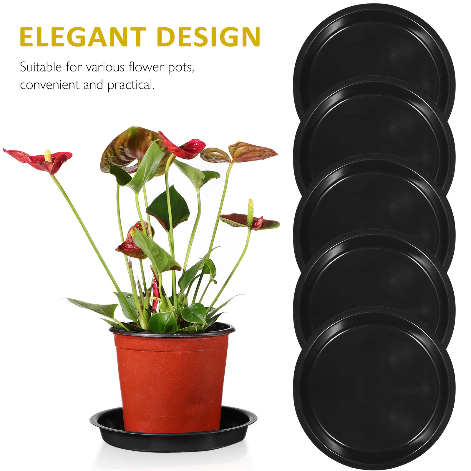10Pcs Plant Drainage Trays Pla - Drip Tray Saucer 评论和价格