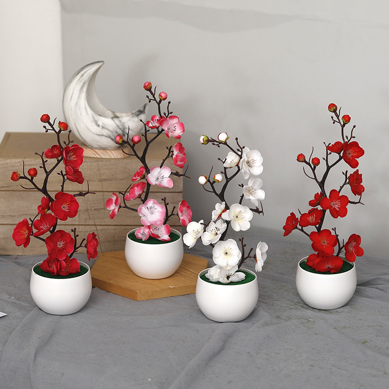 Christmas Fake Green PE Pine B - Bonsai Garden For Home 评论和价格