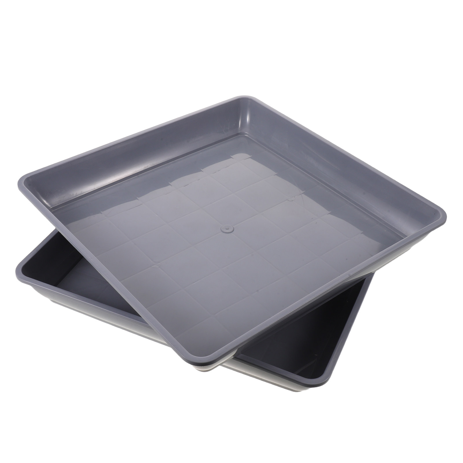 2Pcs Square Plastic Plant Pot  - Drip Tray Saucer 评论和价格
