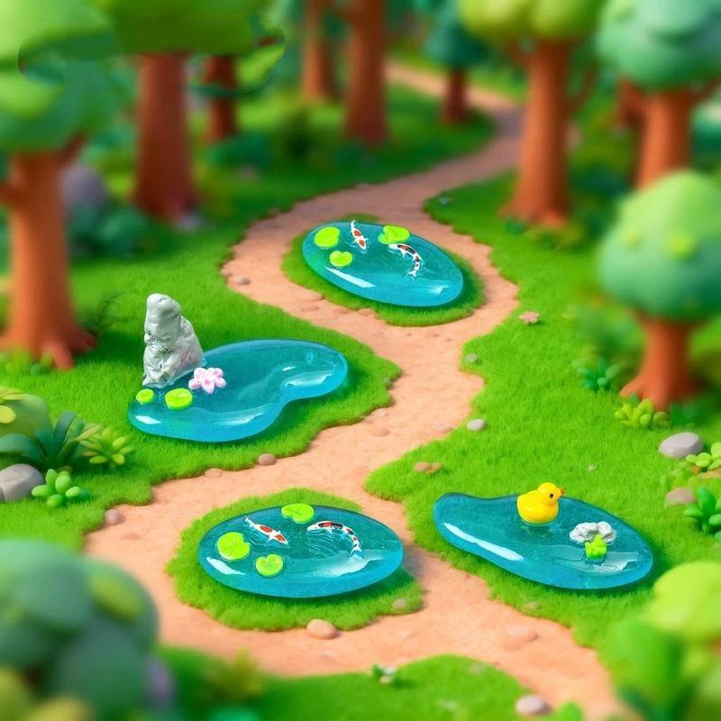 Mini Resin Pond Ornaments With - Bonsai Garden Design 评论和价格
