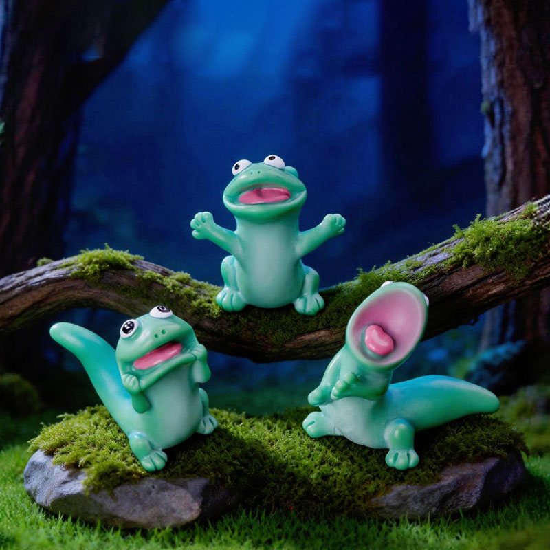 5pc Cartoon Funny Green Lizard - Bonsai Gardenia 评论和价格