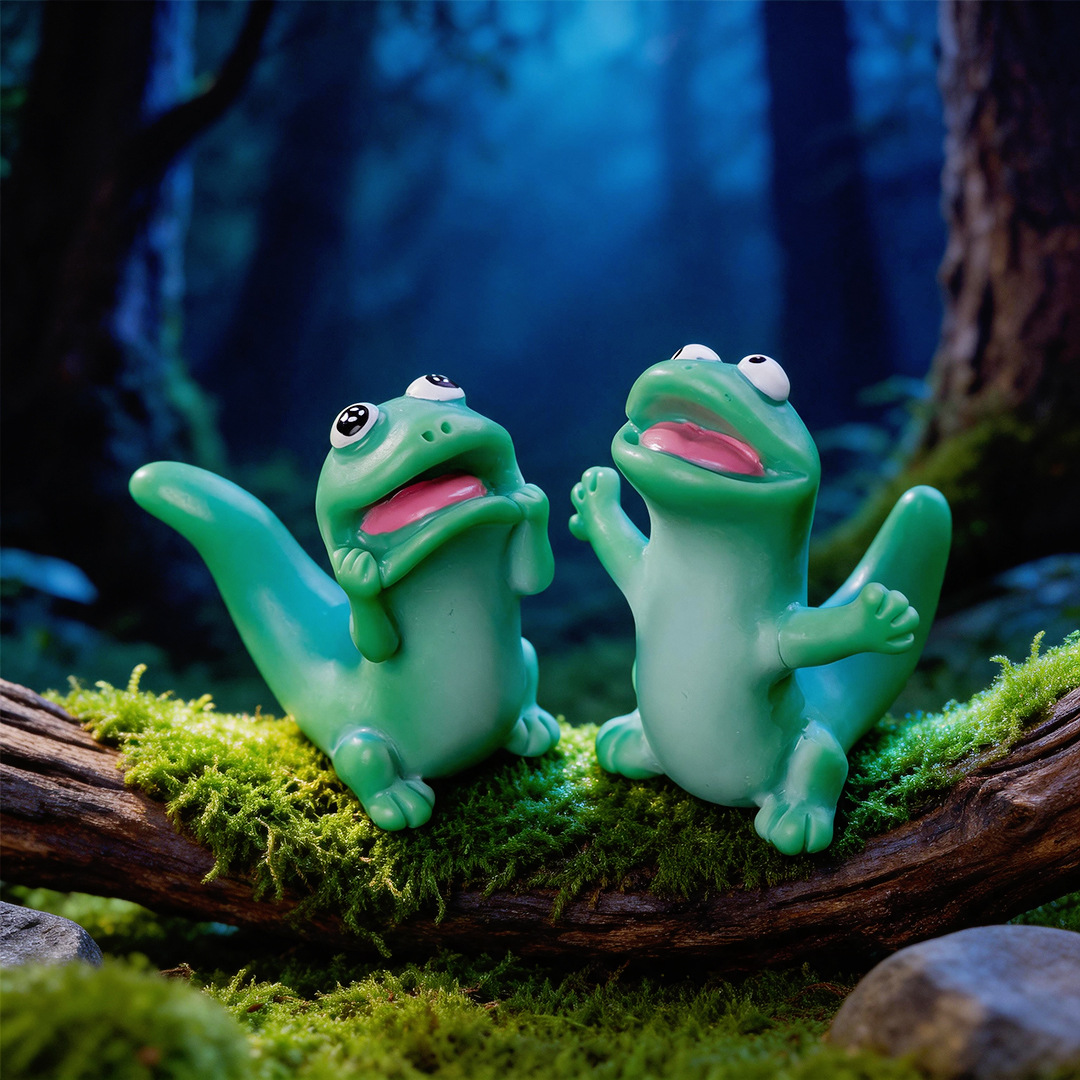 5pc Cartoon Funny Green Lizard - Bonsai Gardenia 评论和价格