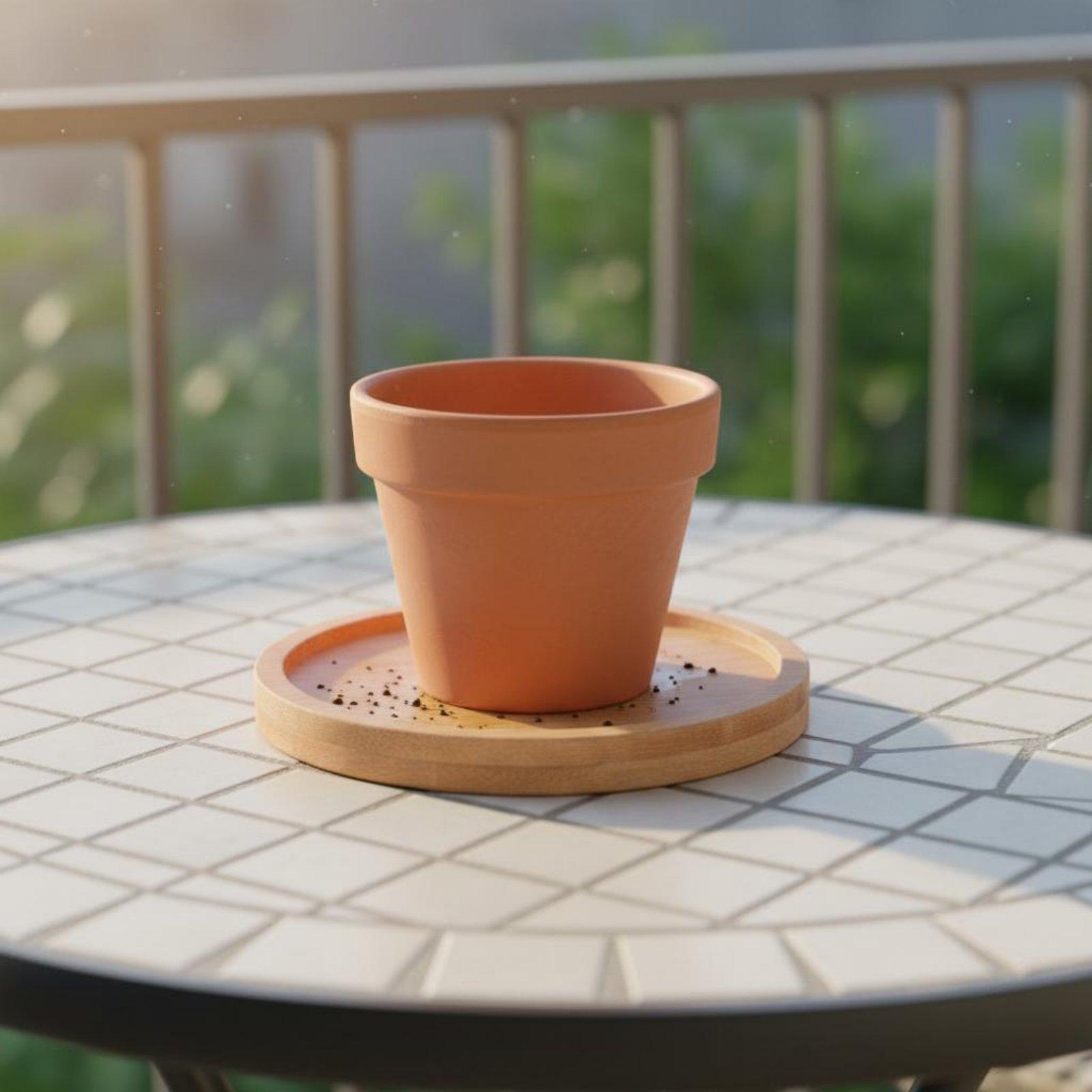 Industrial Tray Bamboo Plant B - Drip Tray Saucer 评论和价格