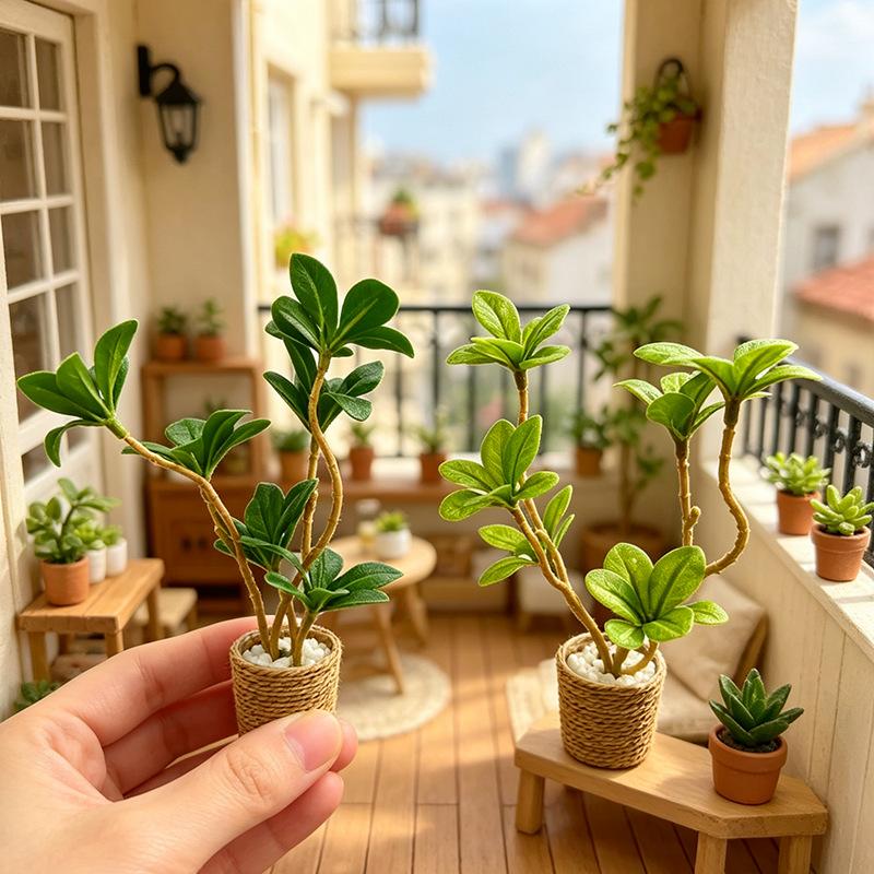 【M】1Pcs Mini Fairy Garden Deco - Bonsai Gardenia 评论和价格